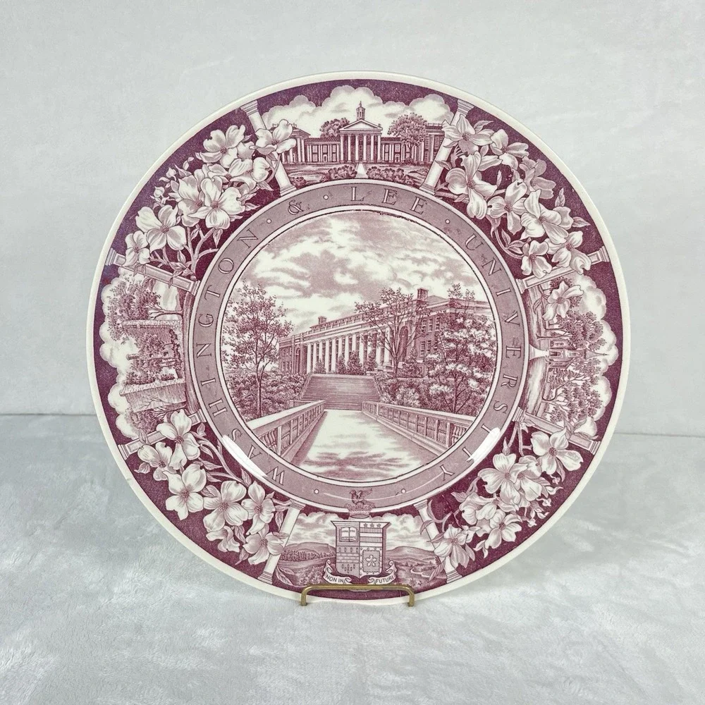 Vintage 1949 Wedgwood Washington & Lee University Doremus Gymnasium Plate 10.75